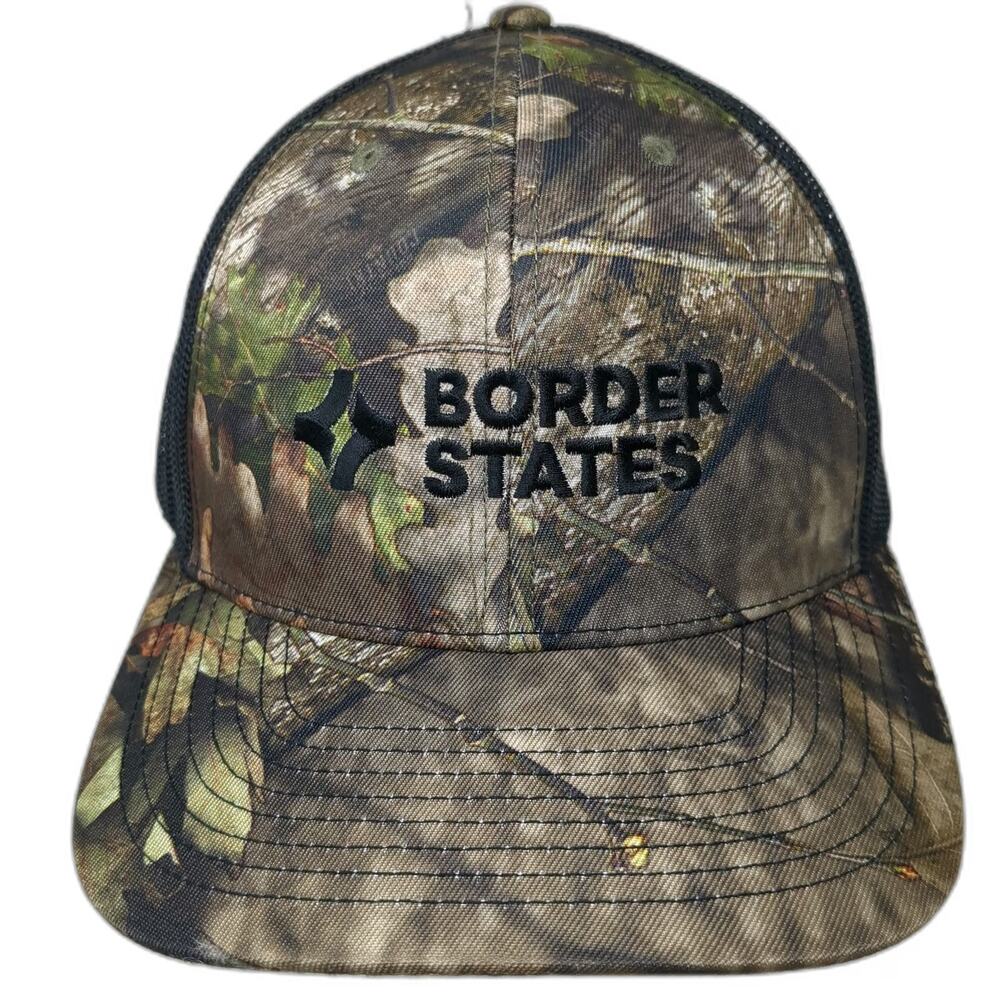 Richardson Trucker Hat Camouflage Green One Size Border States Mesh Snapback